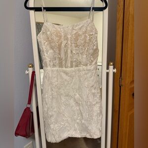 Beaded reception / hoco dress